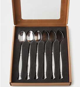 Ensemble de cuillères à thé en acier inoxydable, finition miroir, manche long, design moderne, passe au lave-vaisselle, pour la cuisine et l'hôtellerie - Product Image 6