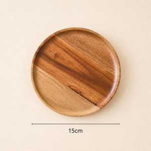Bandeja de madera redonda hecha a mano y personalizada para servir frutas, aperitivos, café, nueces y alimentos, de UO INDIA - Product Image 3