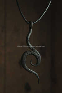 สร้อยคอฮอร์นแท้สไตล์วินเทจแฟชั่นสำหรับเด็กหญิงและเด็กชายมีคุณภาพลายล็อกเกตศาสนาคริสเตียนสุดเท่ราคาถูก - Product Image 3