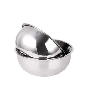 Nesting Stainless Steel Mixing Bowl Set Space Saving Kitchen Prep Bowls Rolled Edge Metal <b>Salad</b> Basins Versatile Cooking Pots - Product Image 1