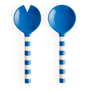 Ensemble de cuillères à salade en résine bicolore, nouveau design, résistant aux aliments, en polyrésine, ensemble de cuillères et fourchettes de service pour cuisine, vaisselle - Product Image 4