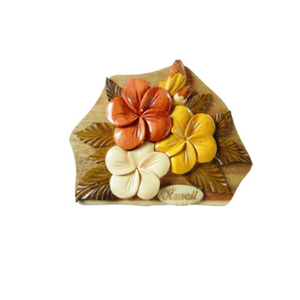 Wooden Jewelry <b>Box</b> Rectangle Tropical Carved Red Yellow <b>Floral</b> Lid Home Decor <b>Storage</b> Made in Vietnam - Product Image 3