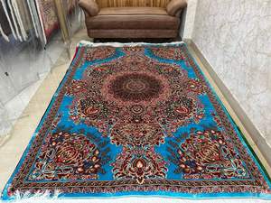 Premium Handmade Pure Silk Rug Modern Intricate Hand Knotted Designer <b>Carpet</b> Washable Non Slip Floor <b>Covering</b> for Home Office - Product Image 3