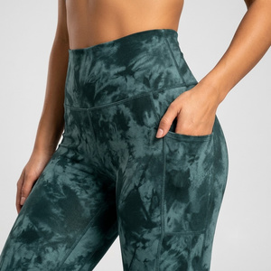 Leggings Tie Dye taille haute, longueur intégrale, imprimé sportif, leggings pour femmes, extensibles, respirants, séchage rapide, toutes saisons - Product Image 4