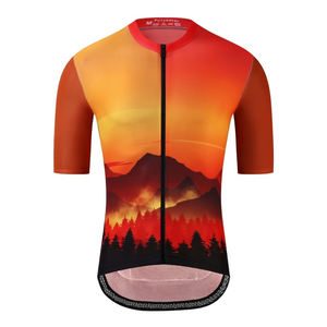 Maillot de Ciclismo Personalizado para Hombre, Transpirable, de Malla, de Secado Rápido, Manga Corta, Elástico en Cuatro Direcciones - Product Image 1