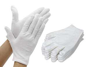 Gants en coton brodés avec le logo de l'arche royale maçonnique, format officiel blanc, gants maçonniques - Product Image 4