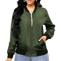 Veste bomber pour femme de qualité supérieure à prix abordable, respirante, en polyester/nylon, col rond, fabrication professionnelle OEM
