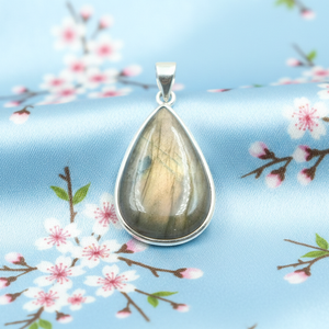 Collar con Colgante de Labradorita Natural en Forma de Lágrima, Plata de Ley 925, Chapado en Oro Rosa y Oro Amarillo, Joyería Artesanal con Piedras Preciosas para Mujer - Product Image 5