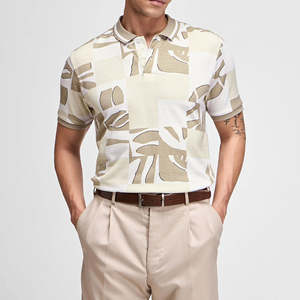 Polo homme en coton tissé uni, coupe ajustée, anti-boulochage, avec logo sublimé, nouvelle conception 2026, qualité professionnelle - Product Image 1