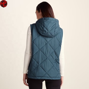 Chaleco acolchado para mujer, sin mangas, con cremallera y capucha, ropa de abrigo de invierno, chaleco de burbujas para mujer, chaleco de plumón para mujer - Product Image 6
