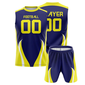Uniformes de Fútbol Americano 7v7 de Calidad de Marca, Logotipo Personalizado OEM, 100% Poliéster Antibacterial, Secado Rápido, Transpirable, Tallas Grandes - Product Image 1