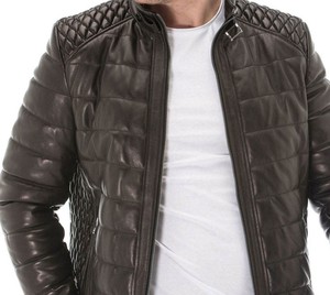 Nouvel arrivage de vestes en cuir à col montant pour hommes de qualité supérieure 100% matériau en toile respirante - Product Image 4