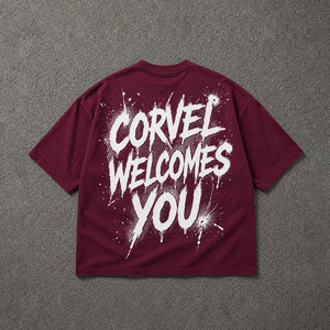 T-shirt surdimensionné personnalisé avec impression au dos, streetwear pour homme avec motif graphique éclaboussant, chemises pour homme, vêtements décontractés à imprimé artistique - Product Image 5