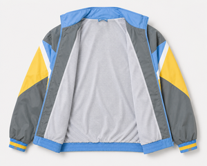 เสื้อแจ็คเก็ตผู้ชายแบบมีสีตัดกัน ทรงนักแข่ง กันลม สปอร์ต คอตั้ง ผลิตจากโพลีเอสเตอร์ ปิดด้วยซิป เหมาะสำหรับใส่ในฤดูใบไม้ร่วง - Product Image 4