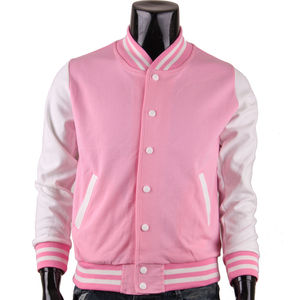 Vestes varsity tendance 2020 pour hommes, couleur rose, vestes en velours côtelé pour hommes, meilleure qualité à prix raisonnable. - Product Image 1