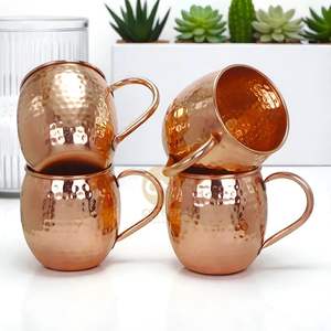 Taza de Cobre Martillado, Taza de Cobre Puro para Beber Moscow Mule con Beneficios Ayurvédicos para la Salud - Product Image 4