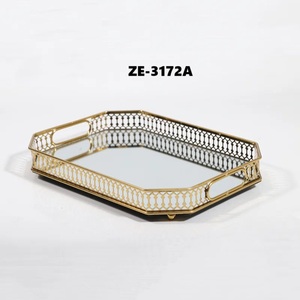 Elegant Handmade Metal Serving Bowl for Dining Table Centerpiece and Kitchen DecorationDesigner Texture Metal Tray for Luxury - Product Image 1
