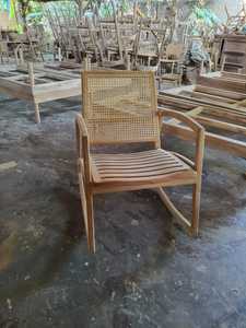 Fauteuil à bascule d'appoint en bois de teck certifié SVLK de qualité A, non fini, directement de l'usine OEM, mobilier d'intérieur - Product Image 6