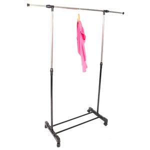Appendiabiti singolo con barra estensibile e ripiano per scarpe - Design verticale e orizzontale - Product Image 1