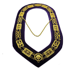 Wholesale Masonic Regalia Grand Lodge Mason Chain <b>Collar</b> Premium Embroidered Eco-Friendly Safety <b>Pin</b> Masonic Officer <b>Collar</b> - Product Image 5