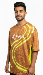 Camiseta Sublimada Oversize de Moda Urbana para Hombre, Corte Regular Informal, Poliéster/Algodón, Transpirable y de Secado Rápido - Product Image 5