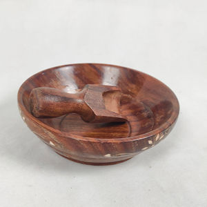 Tazón de Ensalada de Madera de Cerezo Sólido, Resistente al Calor, Ecológico, Apto para Alimentos, Vajilla Premium para Uso en la Cocina - Product Image 1