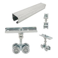 Roulette de porte suspendue Cowell HP05 en acier zingué au design moderne, roue robuste pour quincaillerie de porte coulissante extérieure d'hôtel