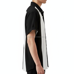Chemise à col cubain pour homme, patchwork coloré, manches courtes, respirante, sur mesure, OEM, vente en gros - Product Image 3