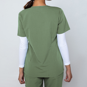 Customized Ready Ship Nurse Women Spandex/Polyester Woven Stretch Fashionable <b>Doctor</b> Nursing Jogger Scrubs Uniforms <b>Sets</b> Printed - Product Image 6