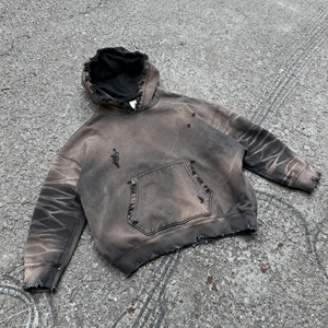 Sudadera con Capucha para Hombre NEXO INDUSTRIES, de Felpa Francesa 100% Algodón, Gruesa, para Invierno, Lavado Ácido, Efecto Desgastado, Transpirable - Product Image 1
