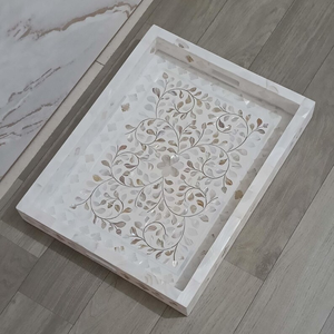 Bandeja hecha a mano con incrustaciones de flores - Product Image 4