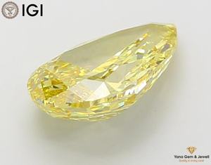 Diamante Cultivado en Laboratorio con Certificado IGI, 3.00 Quilates, Color Amarillo Intenso, Claridad VS2, Corte Pera, para Anillo de Compromiso o Regalo - Product Image 4