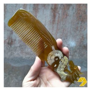 Peine de Cuerno de Búfalo Hecho a Mano, Peine de Cuerno Natural para el Cuidado del Cabello y la Barba, Antiestático, Accesorio de Cabello de Lujo - Product Image 5