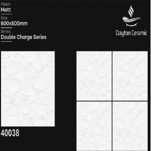 Carreaux de sol en céramique et porcelaine Clayton 600x600mm, texture imitation pierre, antidérapants, résistants aux acides, garantie 3 ans, fabriqués au Gujarat - Product Image 2