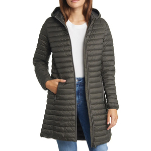 Blouson matelassé noir à capuche pour homme, coupe-vent, décontracté, hiver, fermeture éclair, rembourrage polyester épais, coupe ample, manches classiques - Product Image 5