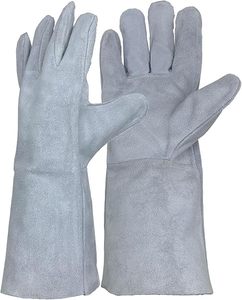 Gants de soudage résistants à la chaleur de qualité supérieure pour hommes, en cuir de vachette robuste, anti-coupure, ignifuges, pour barbecue - Product Image 3