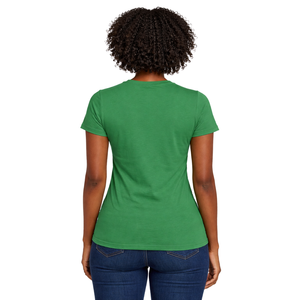 Camiseta Ecológica para Mujer, Verde y Rosa, Manga Corta, Secado Rápido, Transpirable, Verano, Casual, Impresión Serigráfica de Diamantes, OEM/ODM - Product Image 6