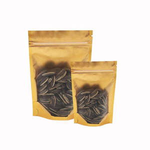 Custom Stand Up Pouch With Zip Lock Transparent <b>Window</b> Food Packaging Bag Aluminum <b>Foil</b> Packaging Pouch For Snacks Coffee - Product Image 6