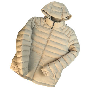 Men's Winter Casual Cotton Puffer Jacket With Hood Bubble <b>Padding</b> Solid Color Stand Collar Zipper & Canvas Design Plain Dyed - Product Image 1