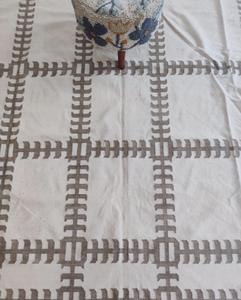 Tapis en laine fait main Durrie, motif abstrait gris et blanc minimaliste, tissage plat, écologique, antidérapant - Product Image 6