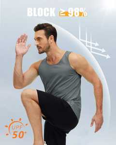Débardeur pour homme UPF 50+ à séchage rapide, idéal pour l'entraînement estival, la natation, la plage et la musculation - Product Image 2