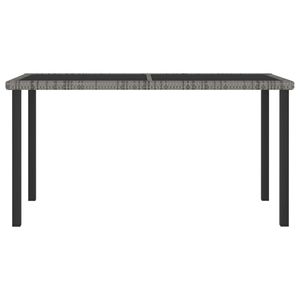 Tavolo da pranzo con Patio in Rattan grigio 55.1 "x 27.6" x 28.7 "mobili da esterno - Product Image 2