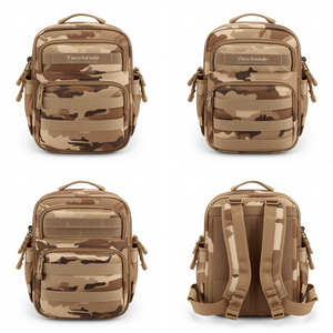 Premium Tactical Desert Camouflage Nylon Storage Organizer <b>Pouch</b> Adjustable Shoulder Strap Multi Compartment <b>Water</b> Resistant - Product Image 3