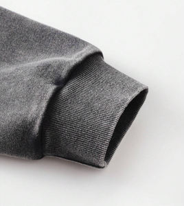 เสื้อฮู้ดผู้ชายสีพื้นแบบฟอกสี  บุขนแกะ หนา 380 กรัม ทรงหลวม  ลายถักโครเชต์ 3 มิติ คอลเลคชั่นฤดูหนาว ปี 2026 - Product Image 4