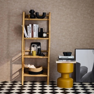 Étagère pliable en bambou à 4 niveaux pour rangement, bibliothèque, organisateur pour salon, salle de bain, meubles OEM ODM - Product Image 1