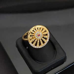 Bague fine en pierre autrichienne plaquée or 11714335WHP - Product Image 1