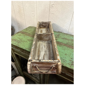 <b>Outdoor</b> Garden Wooden Brick Mould Herb <b>Planter</b> Pot Holder Rustic Wooden Brick Mould Patio Balcony Decor Accent Piece - Product Image 4