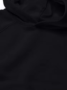 Sudadera con Capucha Negra para Hombre, Cómoda, de Algodón de Alta Calidad, Personalizable, Estilo Casual, Talla XL, Técnica de Bordado, Color Sólido, Venta al Por Mayor - Product Image 3