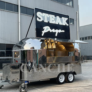 Nouvelle Concession Stand Remorque Mini Mobile Fast Food Cart Design Friteuse Cuisine Vintage Restaurant Camion pour EU UK - Product Image 2