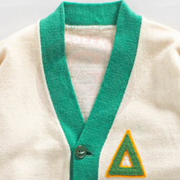 Cardigan en acrylique tricoté pour femme, motif Delta Sigma, manches longues, broderie lettres grecques Delta Sigma, tenue universitaire